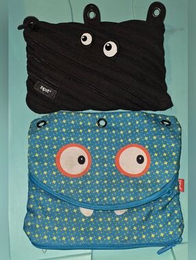 2 Zipit Monster Bags